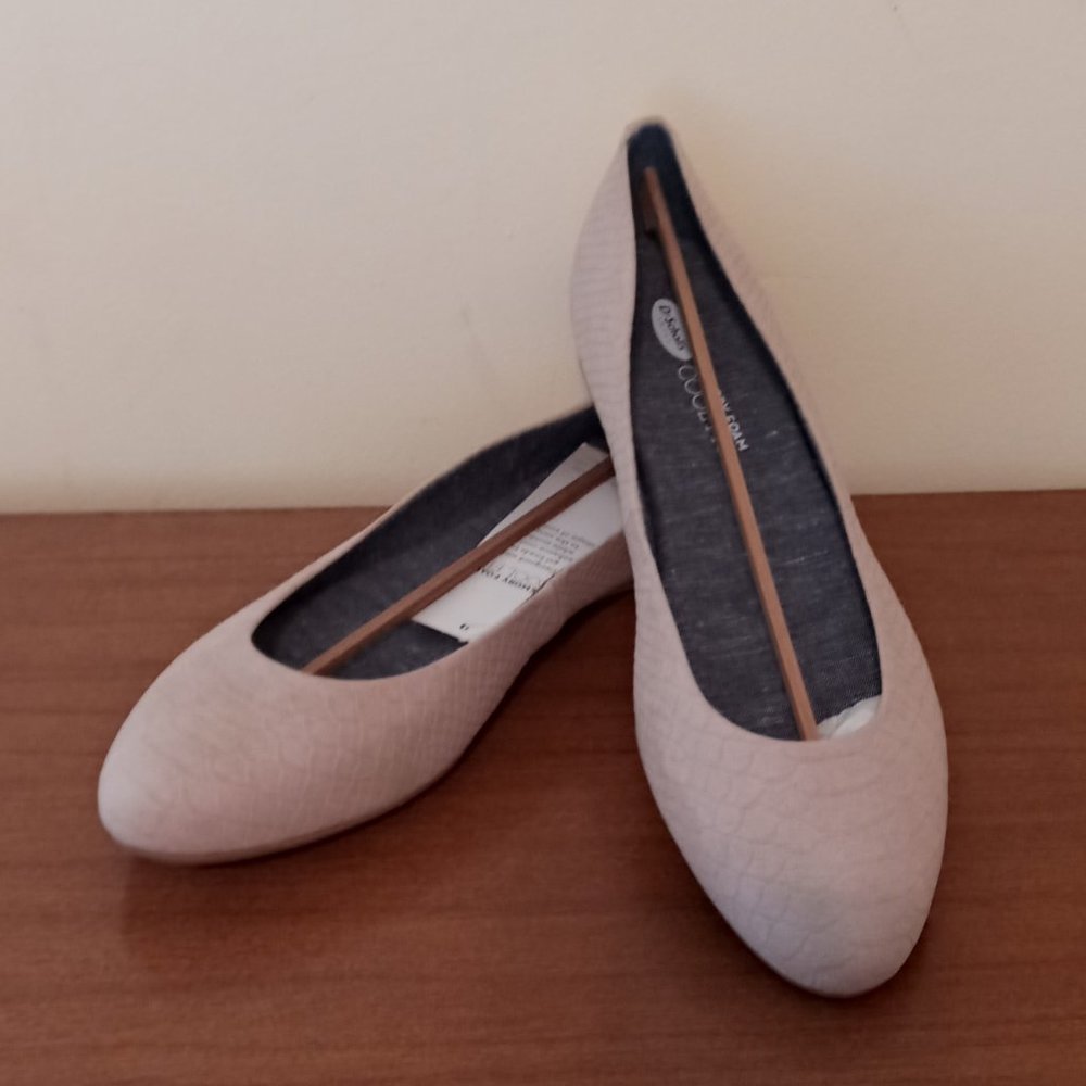 Dr. Scholl's Womens Giorgie Flats Blush Microsuede Snake Print 11M NEW i…